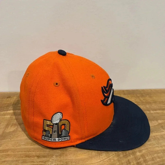 NFL Broncos orange hat/cap 50th Super Bowl - Picture 3 of 5